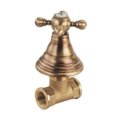 OLD FASHION Rubinetto arresto incasso 1/2" finitura ramato