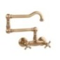 OLD FASHION Gruppo lavello a muro snodato finitura dark bronze