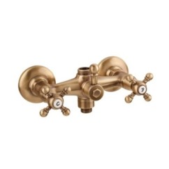 OLD FASHION Gruppo doccia esterno con attacco superiore 3/4" ed inferiore 1/2" finitura nichel antico