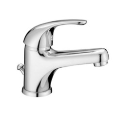 ITALY Monocomando lavabo con scarico automatico finitura colorato bianco