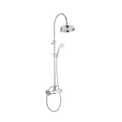 THERMO Colonna doccia telescopica con termostatico finitura dark bronze