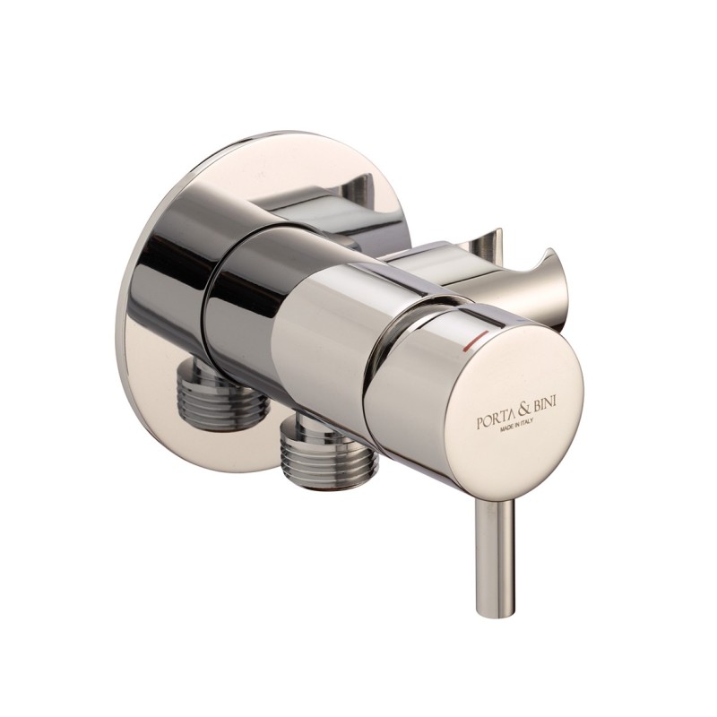 Supporto presa d'acqua con miscelatore finitura cromo