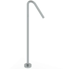 Miscelatore progressivo da terra per vasca o lavabo in acciaio inox finitura satinato