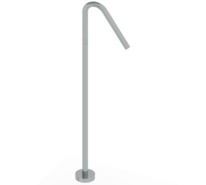 Miscelatore progressivo da terra per vasca o lavabo in acciaio inox finitura satinato