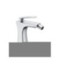 JULIA miscelatore bidet con scarico finitura cromo