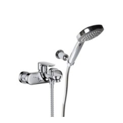 VICTOR gruppo vasca con doccia duplex finitura cromo