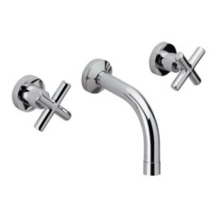 JAX Batteria lavabo da incasso finitura cromo