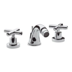 JAX Batteria bidet con scarico finitura cromo