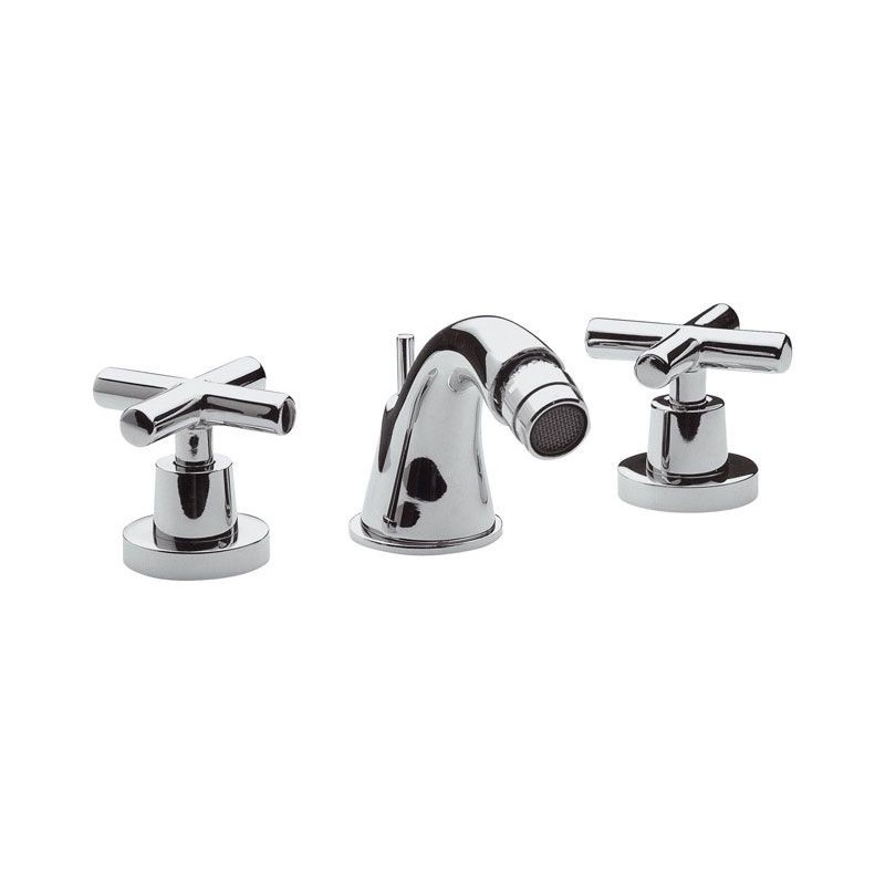 JAX Batteria bidet con scarico finitura cromo