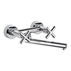 JAX Gruppo lavello a muro con bocca girevole finitura cromo