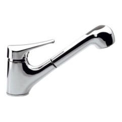 RIO Miscelatore lavello monoforo con doccia estraibile finitura cromo