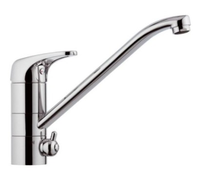 ECO Miscelatore lavello monoforo con selettore acqua potabile (3 vie d’ingresso) finitura cromo