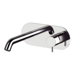 TOKYO Miscelatore monocomando a incasso per lavabo, con piastra orizzontale in ottone finitura cromo