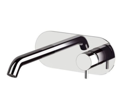 TOKYO Miscelatore monocomando a incasso per lavabo, con piastra orizzontale in ottone finitura cromo