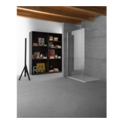 PANORAMA Parete doccia fissa per Box Doccia cm 120 finitura acciaio inox (misura 118/120 h.200)