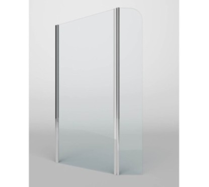 PANORAMA Parete doccia fissa con volet per Box Doccia cm 88/90+30 finitura cromo (misura 88/90+30 h.200)