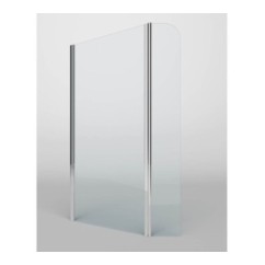 PANORAMA Parete doccia fissa con volet per Box Doccia cm 68/70+30 finitura argento (misura 68/70+30 h.200)