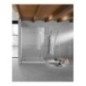 WALK-IN SG3 Parete doccia fissa + volet per Box Doccia cm 88+30 finitura acciaio inox, trasparente 8 mm (misura 88+30 h.200)