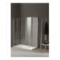 MOD2 Box doccia laterale fisso e porta soffietto cm 90x170 cristallo 6mm traparente cromo (88/90-168/170 h.200)