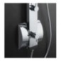 IDEA INOX pannello doccia in acciaio inox e abs con miscelatore monocomando finitura satinato