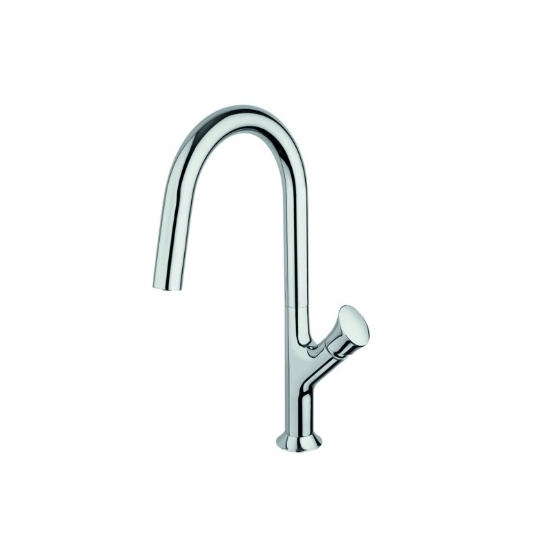 PARMIX miscelatore monocomando con canna tonda finitura ultrametal alluminio