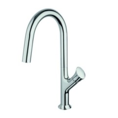 PARMIX miscelatore monocomando con canna tonda finitura ultrametal nero
