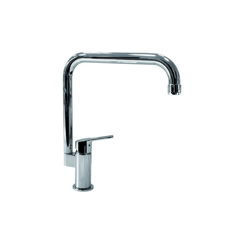 MOMIX miscelatore monocomando con canna laterale finitura ultrametal titanio