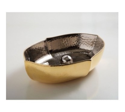 OYSTER lavabo d'appoggio finitura extraluxury platinum&gold