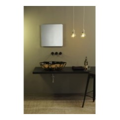 SEASTAR lavabo d'appoggio finitura extraluxury black&gold