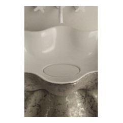 SEASTAR lavabo d'appoggio finitura unique white&platinum