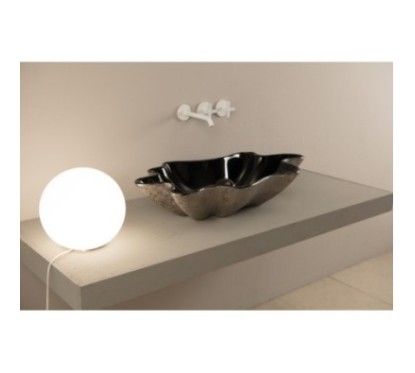 SHELL lavabo d'appoggio finitura unique black&platinum