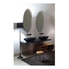 SHELL lavabo d'appoggio finitura black