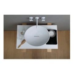 AFYA lavabo d'appoggio finitura bianco lucido