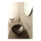 AFYA lavabo d'appoggio finitura pitone zebra argento