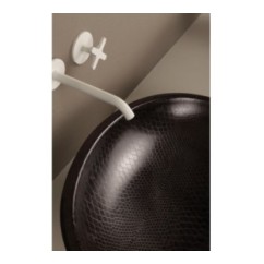 BIKO lavabo d'appoggio finitura pitone nero