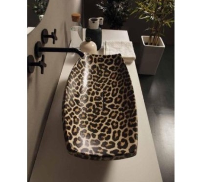 SHAKIA lavabo d'appoggio finitura ghepardo