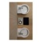 TURN lavabo d'appoggio finitura bianco lucido