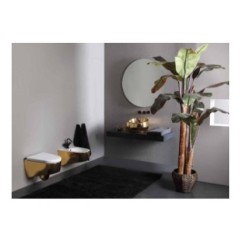 SHAPE vaso + bidet sospesi finitura luxury gold