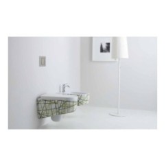 SHAPE vaso + bidet sospesi finitura nest verde