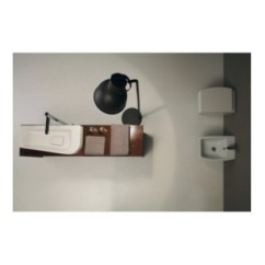 SWEET lavabo d'appoggio sx finitura bianco lucido
