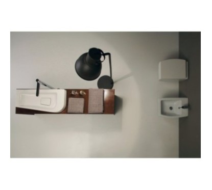 SWEET lavabo d'appoggio dx finitura bianco lucido