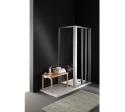 LAUNDRY Piatto doccia acrilico con piano lavanderia 170x70 con piletta finitura bianco altezza 4,5cm