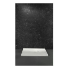 ARDESIA piatto doccia marmoresina rettangolare 110x70 con piletta finitura bianco altezza 3cm