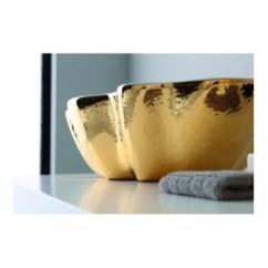 SEASTAR lavabo d'appoggio finitura extraluxury white&gold