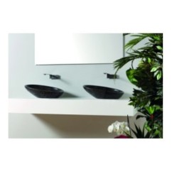 BIKO lavabo d'appoggio finitura zebra argento