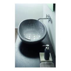 BIKO lavabo d'appoggio finitura caimano dark