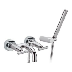 TILLY Gruppo vasca esterno con flessibile cm.120 e doccia duplex finitura cromo