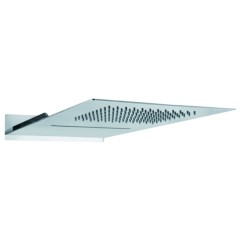 Soffione doccia 2 getti 480x250 mm in acciaio inox lucido