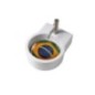 TURN lavabo d'appoggio finitura bianco lucido + piastra Brasile