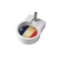 TURN lavabo d'appoggio finitura bianco lucido + piastra Francia